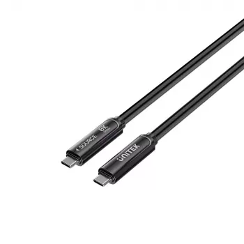 UNITEK USB-C aktivni optički kabel 10m 10Gbps PD60W 8K@30Hz crni