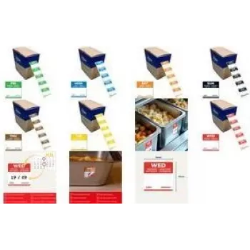 Avery THU dnevne etikete uklonjive 25 x 25 mm smeđe s mogućnošću ispisa linija zaobljeni kutovi - 1000 etiketa