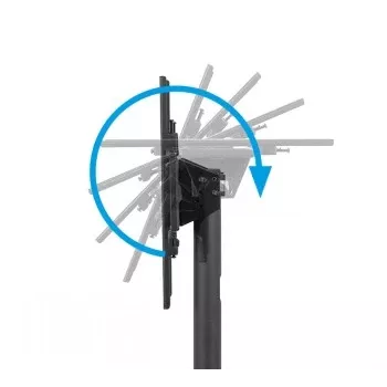B-TECH AV SYSTEM X - univerzalni niski podni stalak za ravne zaslone (VESA 600 x 400) - 0,75 m Ø50 mm stupovi