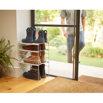 Joseph Joseph Level Adjustable Ecru Shoe Rack