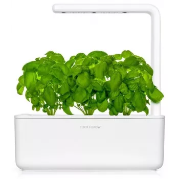Click & Grow The Smart Garden 3 unutarnji vrt začina s LED rasvjetom za rast, bijeli