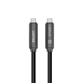 Unitek USB-C aktivni optički kabel 10Gbps PD60W 8K@30Hz 12m crni