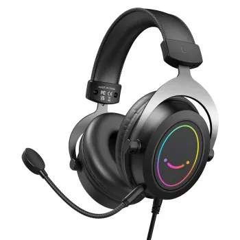 FIFINE H3 AmpliGame RGB žične over-ear gaming slušalice s odvojivim mikrofonom, 50mm zvučnici, USB-A, crne