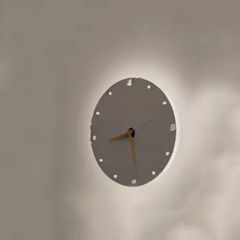 NO NAME LAMP WALL TIME 24CM LED zidna svjetiljka s analognim satom, 12W, 960lm, 3000K, crna, 240mm