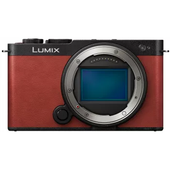 Panasonic Lumix DC-S9E-R Full-Frame Mirrorless Camera Body, Red (24.2MP, 6K Open Gate, 5-Axis IBIS, Phase Detection AF, Free-Angle Touchscreen, L-Mount)