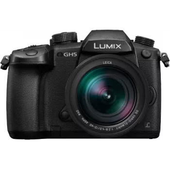 Panasonic Lumix DC-GH5LEG-K sustavni fotoaparat s Leica DG Vario-Elmarit 12-60mm f/2.8-4 ASPH. POWER O.I.S. objektivom, 20.3MP Micro Four Thirds, 4K 60p video, 5-osni Dual I.S. 2, Wi-Fi/Bluetooth, otpornost na prskanje/mraz, crni