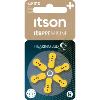 itson itsPREMIUM zinc air hearing aid battery PR10IT/6RM (PR230(10)IT/6RM)