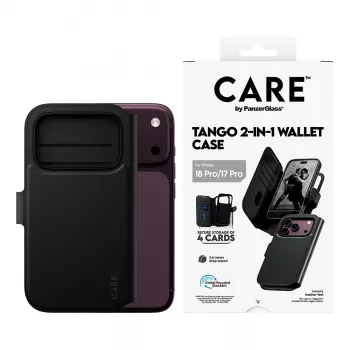 CARE™ by PanzerGlass® Tango 2-in-1 futrola s novčanikom, crna, s MagSafe za iPhone 18 Pro / 17 Pro