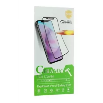 iLike keramičko kaljeno staklo zaštita zaslona za Apple iPhone 14, 13, 13 Pro - tvrdoća 9H, 2.5D zaobljeni rubovi, crni okvir