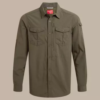 Craghoppers NosiLife Adventure LS Shirt III muška putna košulja dugih rukava Woodland Green XXL