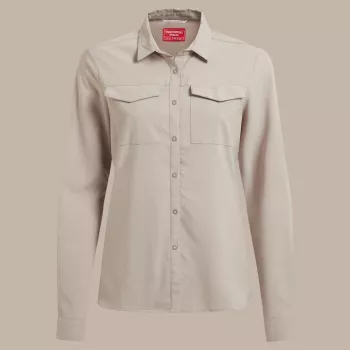Craghoppers NosiLife Pro LS Shirt III ženska putna košulja - Soft Mushroom, XS
