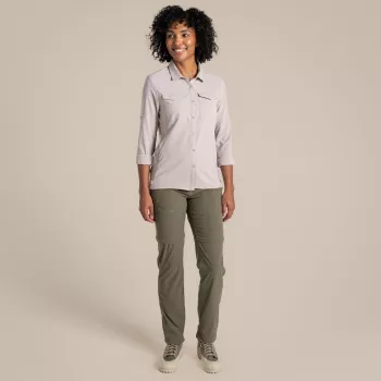 Craghoppers NosiLife Pro LS Shirt III ženska putna košulja - Soft Mushroom, XS