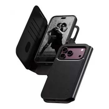 CARE by PanzerGlass Tango Flip futrola za Apple iPhone 17 Pro Max - kompatibilna s MagSafe - veganska koža - crna