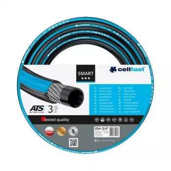 CELLFAST SMART ATS vrtno crijevo 3/4 inch 25m - 6-slojno, protiv uvijanja, otporno na UV i alge, sigurno za hranu