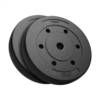 REBEL ACTIVE set bitumenskih utega 2x15 kg, provrt 31 mm, crni