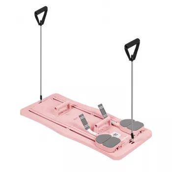 REBEL RBA-3069-PK 9-u-1 set pilates šipki s elastičnim trakama, držačem za vrata, petljama za stopala i torbom za nošenje – roza