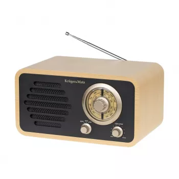 KRUGER & MATZ KM0828 prijenosni AM/FM radio s AUX ulazom, teleskopska antena, ručka za nošenje, crni