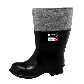 Unisex gumene čizme s filcanom podstavom, vodootporne, protuklizne, veličina 42 (UK 8), crne