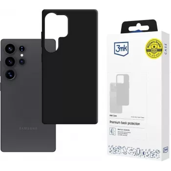 3mk Matt futrola za Samsung Galaxy S25 Ultra – crna TPU stražnja futrola s 3mk Absorber™ tehnologijom