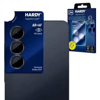 Samsung Galaxy S26+ 3mk Hardy Sapphire zaštita leće kamere - Ultra HD, 9H, potpuno prekrivanje