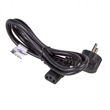 Akyga AK-PC-02A kutni mrežni kabel, CEE 7/7 na IEC C13 90°, 1,5 m, crni