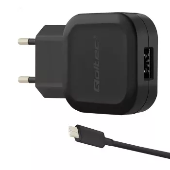 Qoltec 12W 5V 2,4A USB + USB-C zidni punjač