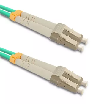 Qoltec 5m LC/UPC na LC/UPC duplex multimode OM3 optički patch kabel, tirkizni