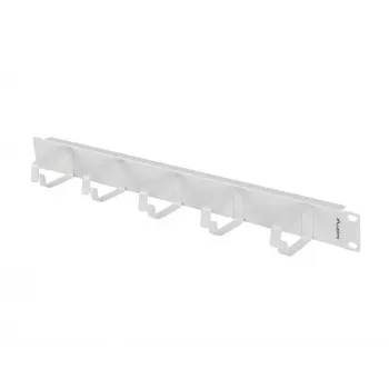 LANBERG 19 inch 1U organizator kabela s 5 metalnih držača tipa B, sivi