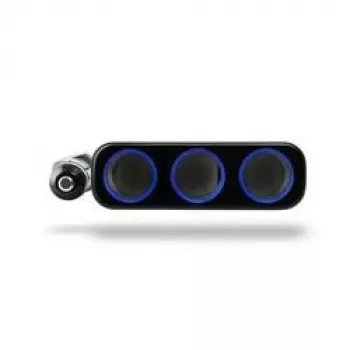 Xblitz R3 razdjelnik auto utičnica 3-struki s 2 USB priključka, 12V/24V, 120W, 70cm kabel, crni