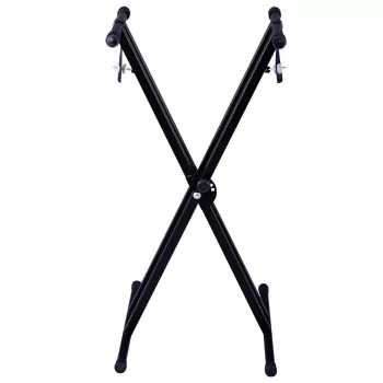 MOZOS KSX1 X-Type Keyboard Stand for Keyboards and Digital Pianos, Single-Braced Steel, 25 kg Load, 650-980 mm Height, Foldable