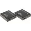 HDMI + USB KVM Extender over IP, 4K@30Hz, 120m, PoE, IR, Metal
