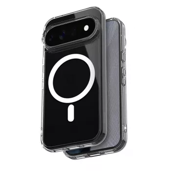 Crong Hybrid Clear Magnetic MagSafe maska za Google Pixel 11 Pro – prozirna