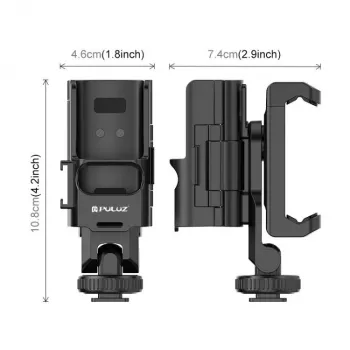 PULUZ okvirni držač za proširenje za DJI Osmo Pocket 3 s navojem 1/4 inch i držačem za telefon (PU726B)
