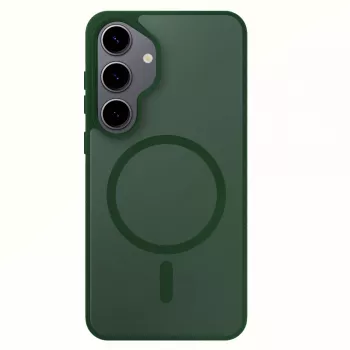 3MK Smoke MagCase za Samsung Galaxy S25 – zelena prozirna MagSafe stražnja maska