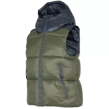 4F ženski prošiveni puffer prsluk, kaki, H4Z22 KUDP004, veličina L