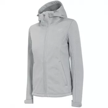 4F ženska softshell jakna H4Z22 SFD350, svijetlo siva melange