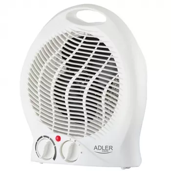 Adler AD 7728 PTC keramički grijač ventilator 2000W s oscilacijom, 2 stupnja grijanja, način hladnog zraka, zaštita od pregrijavanja i prevrtanja, bijelo-crni