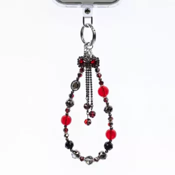 Crong Phone Charm remen crveni luk – univerzalna narukvica za zapešće protiv gubitka za pametne telefone