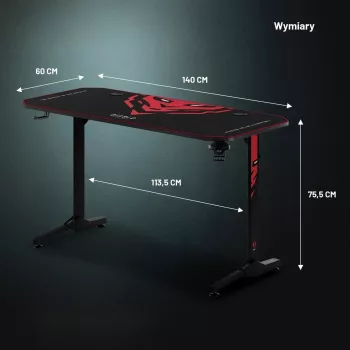 Diablo X-Mate 1400 gaming stol 140 cm x 60 cm, crni