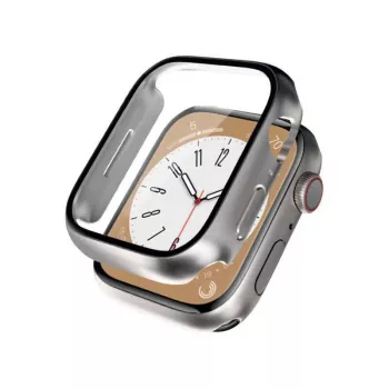 Crong Hybrid futrola za sat s kaljenim staklom za Apple Watch 40mm, Starlight