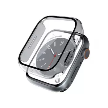 Crong Hybrid futrola za sat s kaljenim staklom za Apple Watch 40mm, prozirna