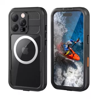 Crong Seal Cover vodootporna futrola IP68 za iPhone 16 Pro (crna)