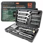 ROCKFORCE 1/4 inch pogon 62-dijelni set nasadnih ključeva i bitova od krom-vanadija