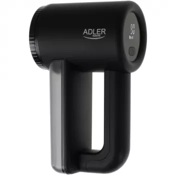 Adler AD 9617 odstranjivač dlačica s odjeće s LCD zaslonom, 3 brzine, punjiva litij-ionska baterija 3,7 V 2000 mAh, USB punjenje, 5 W, crni