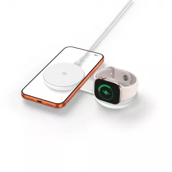 TECH-PROTECT A55 2-u-1 magnetski MagSafe punjač 25W Qi2.2 bijeli
