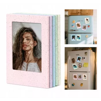 LOVEINSTANT set od 5 magnetskih okvira za fotografije za Fujifilm Instax Mini – pastelne boje, montaža na hladnjak