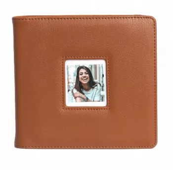 LOVEINSTANT fotoalbum za Polaroid Go, 36 listova, 288 fotografija, smeđa PU koža