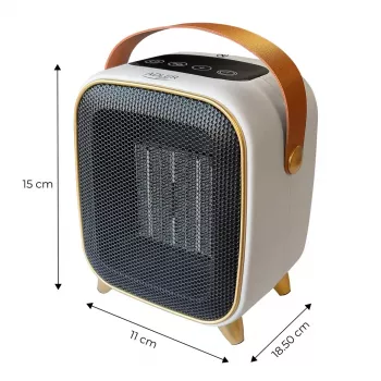 Adler AD 7762 keramička PTC grijalica s ventilatorom i daljinskim upravljačem, 2000W, LED zaslon, 45° oscilacija, 12h timer, zaštita od pregrijavanja i prevrtanja, crna