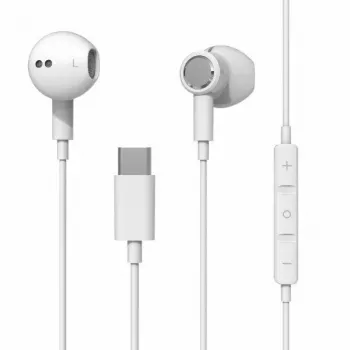 Beline USB-C slušalice za uho s mikrofonom i daljinskim upravljanjem, bijele