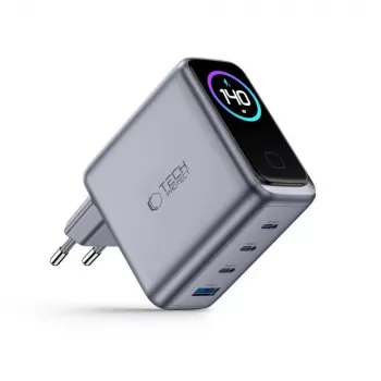 TECH-PROTECT POWERVISION NC140W-GaN 4-Port mrežni punjač PD 140W / QC3.0 tamno sivi